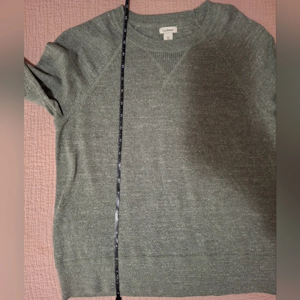 L.L. Bean Women's Organic Cotton Slub Sweater, Crewneck Sweatshirt EUC - Picture 5 of 5